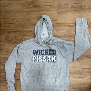 Gray Hoodie with Graphic Print